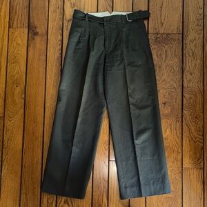 Jigsaw Olive Green/Dark Grey Women's Trousers with Belt